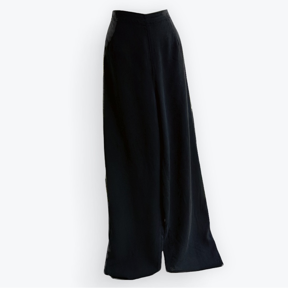 Boutique cut•loose Minimalist Smart Dark Academia Comfy Black Tencel Pants ~ XL